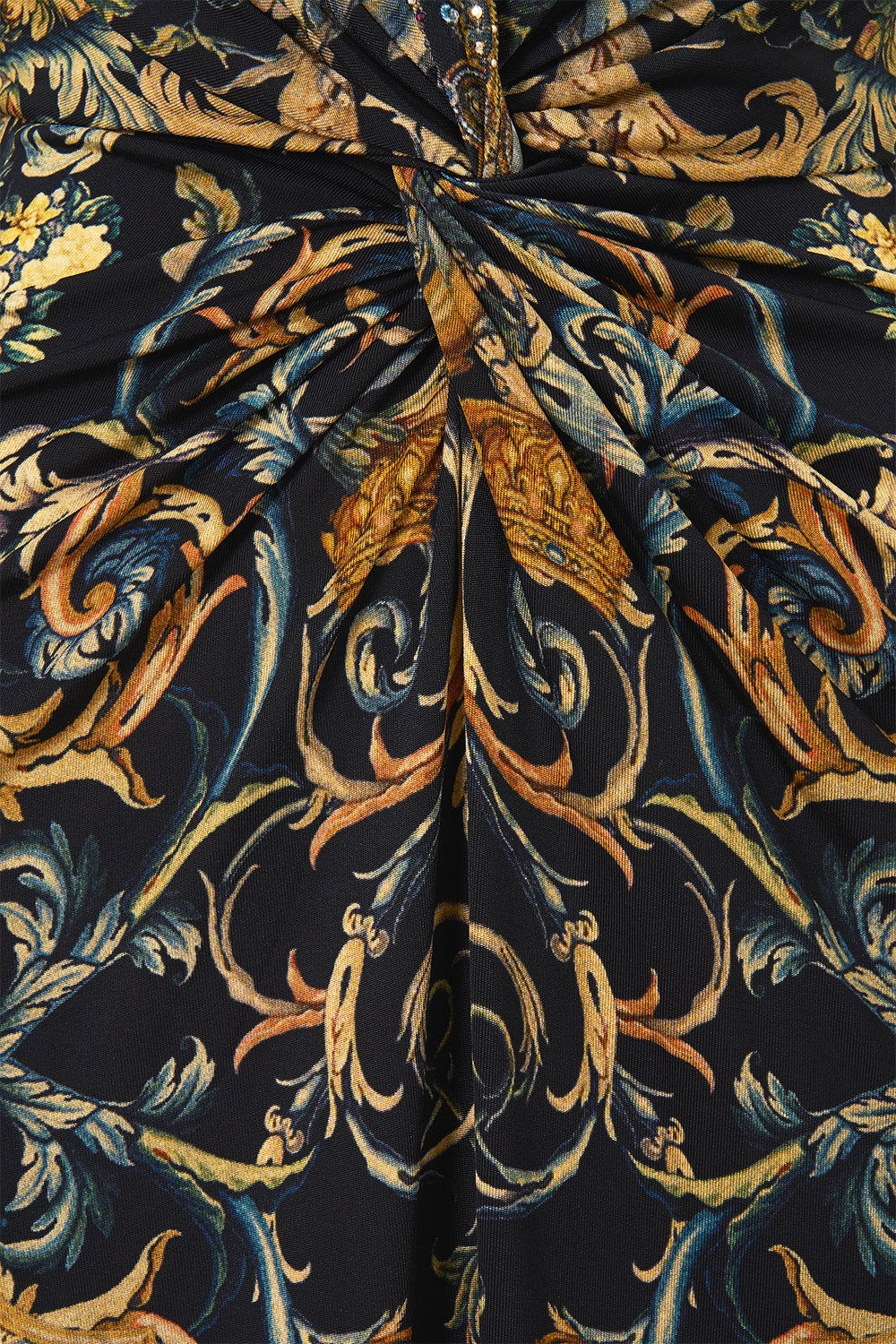 The CAMILLA EYELET WRAP LONG SARONG W TIE WAIST BUTTERFLY BOHEMIA in our  print.