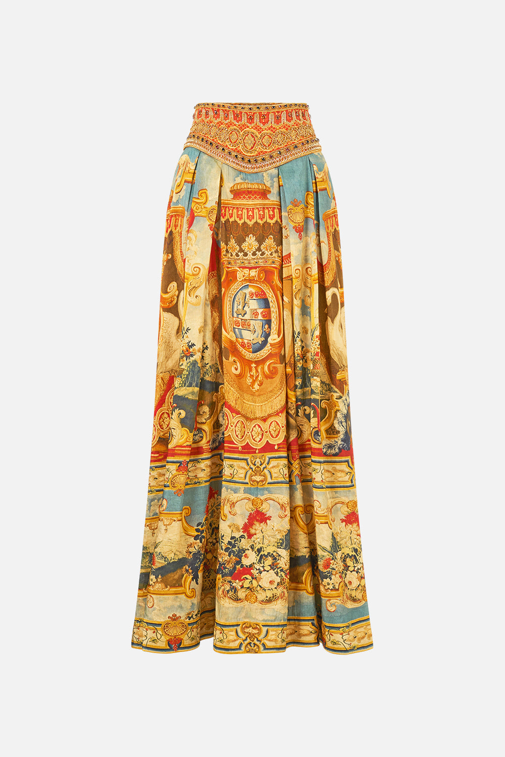 The CAMILLA SCARF BELT WIDE LEG PANT ART FOR THE EMPRESS in our  print.