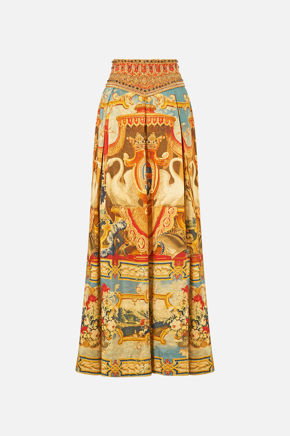 The CAMILLA SCARF BELT WIDE LEG PANT ART FOR THE EMPRESS in our  print.