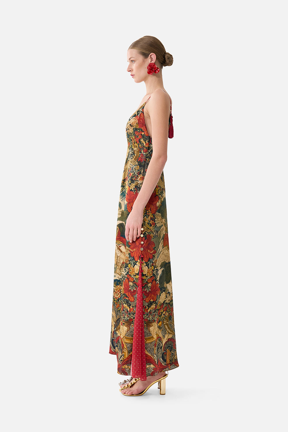 The CAMILLA STRAPPY MAXI DRESS WITH TIERS WANDERLUST EMPIRE in our  print.