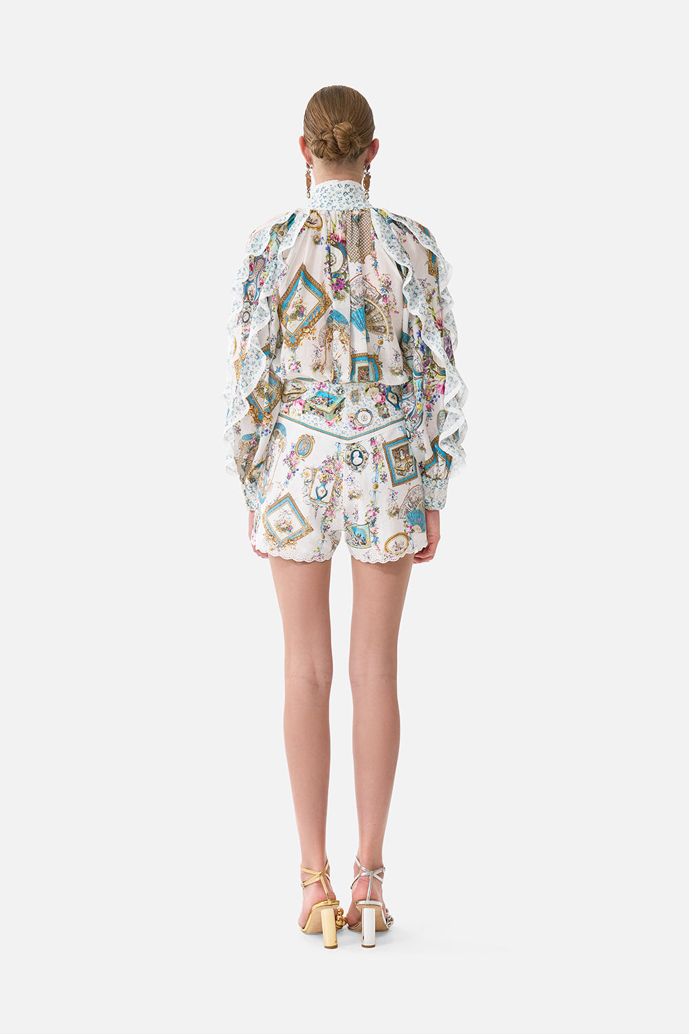 The CAMILLA MID LENGTH BOARDSHORT WITH ELASTIC WAIST SISI SOCIETY in our SISI SOCIETY print.