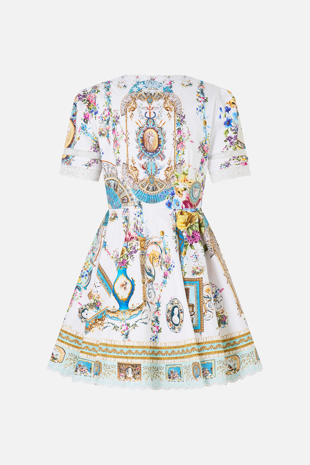 The CAMILLA LONG BUTTON FRONT DRESS A BELOVED BOUDOIR in our  print.