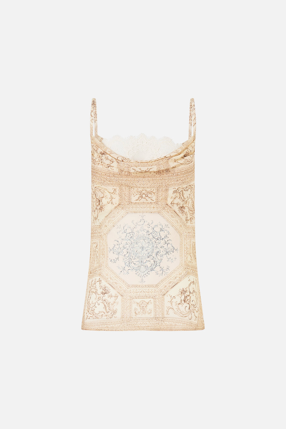 The CAMILLA MID LENGTH BOARDSHORT WITH ELASTIC WAIST PALACE ZOOLOGY in our  print.