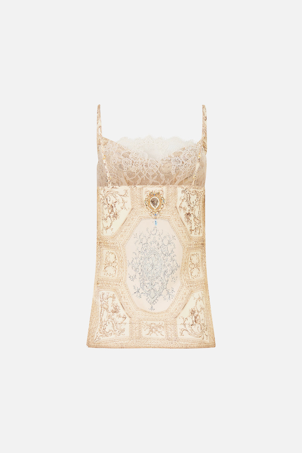 The CAMILLA RING SCARF CLUTCH WANDERLUST EMPIRE in our  print.
