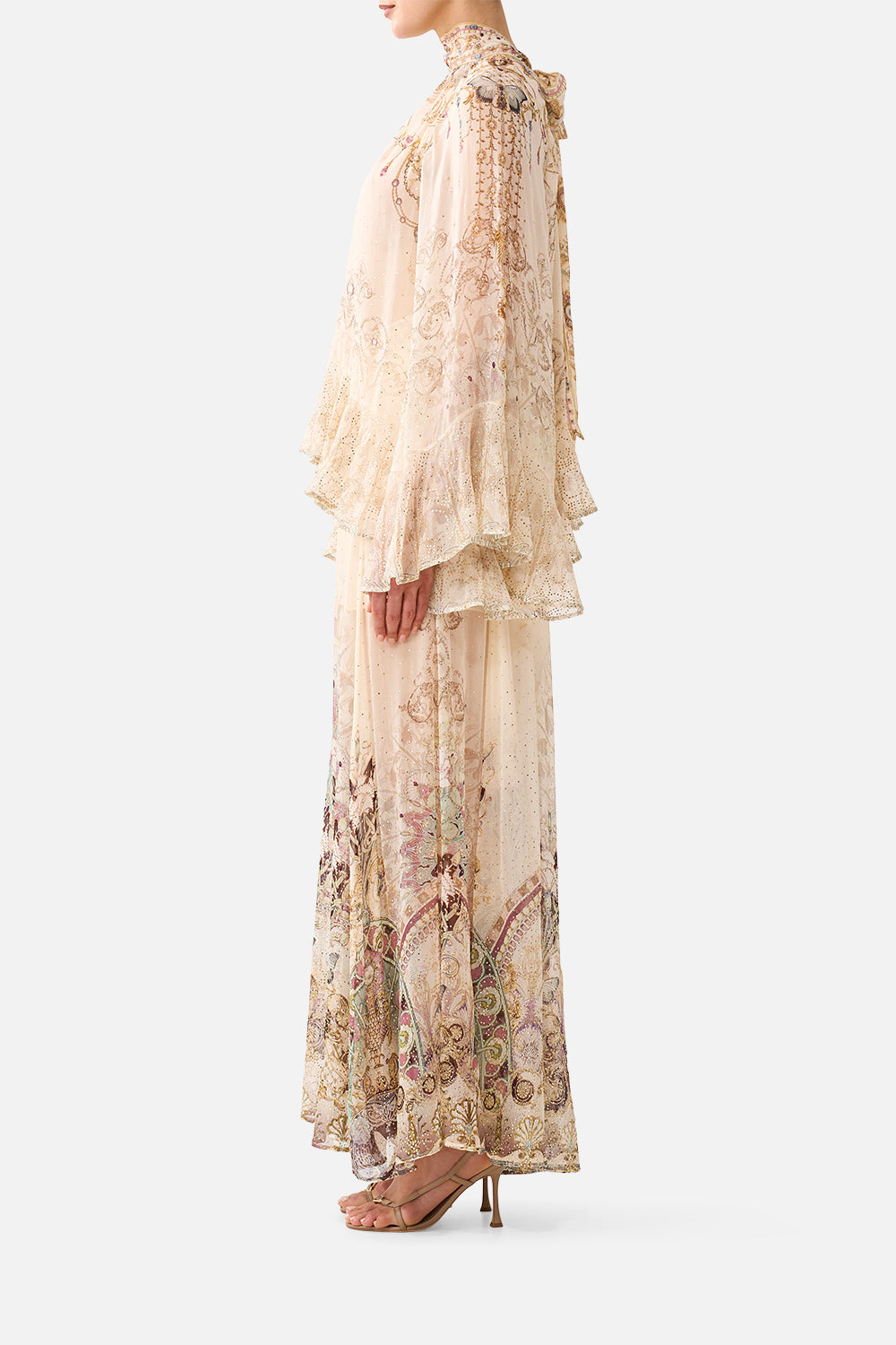 SHEER WIDE LEG PANT A MEETING OF MASTERPIECES