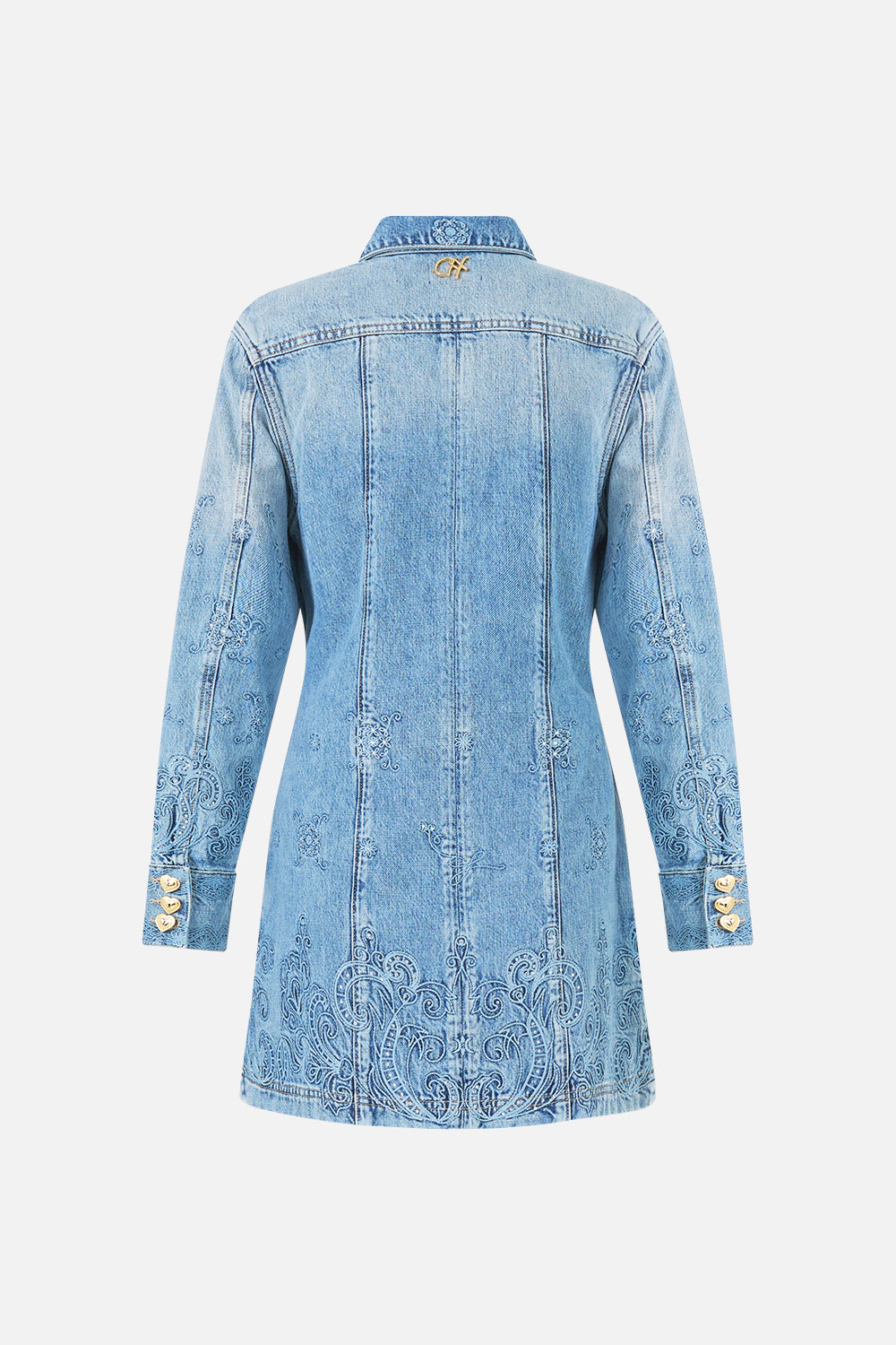 The CAMILLA BABIES LONG SLEEVE HENLEY W FRILL SHOULDER MIDSUMMER MASTERPIECE in our MIDSUMMER MASTERPIECE print.