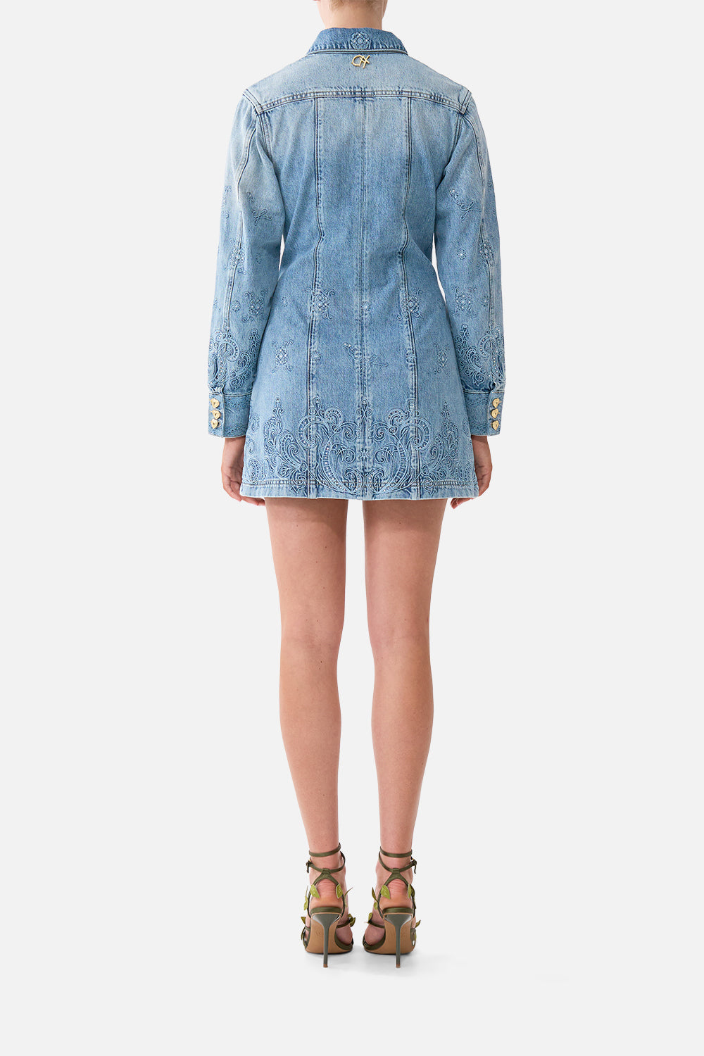 The CAMILLA SCOOP BACK HEM DRESS WANDERLUST EMPIRE in our  print.