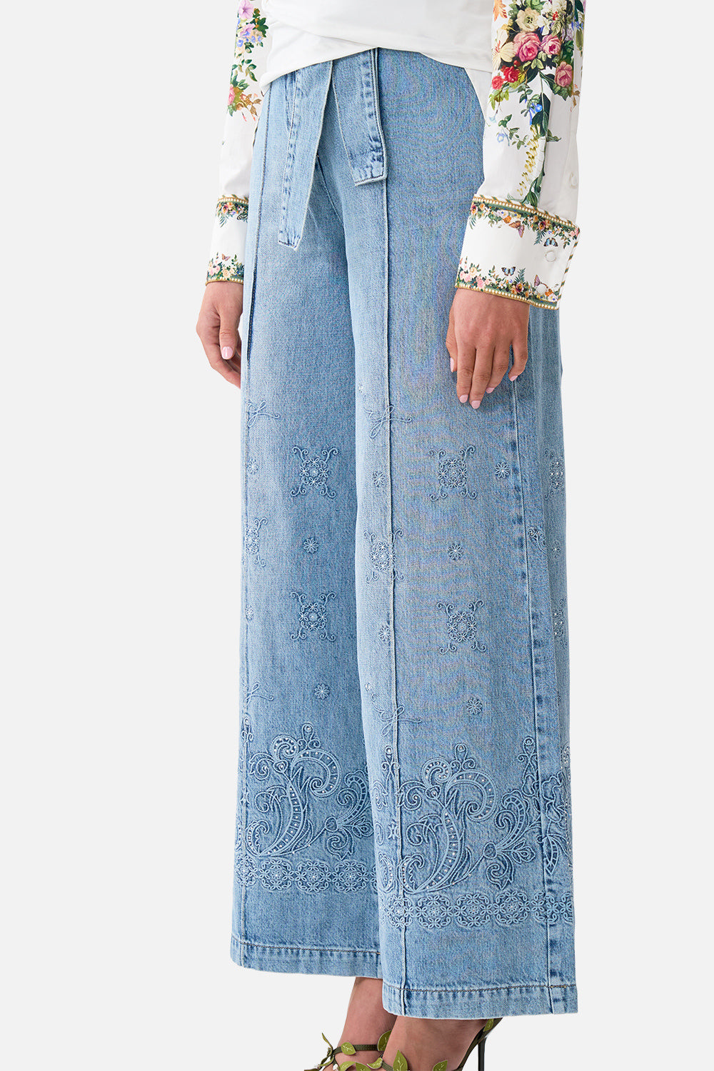 The CAMILLA DRAPE JERSEY MINI DRESS MILLAMORPHOSIS in our  print.