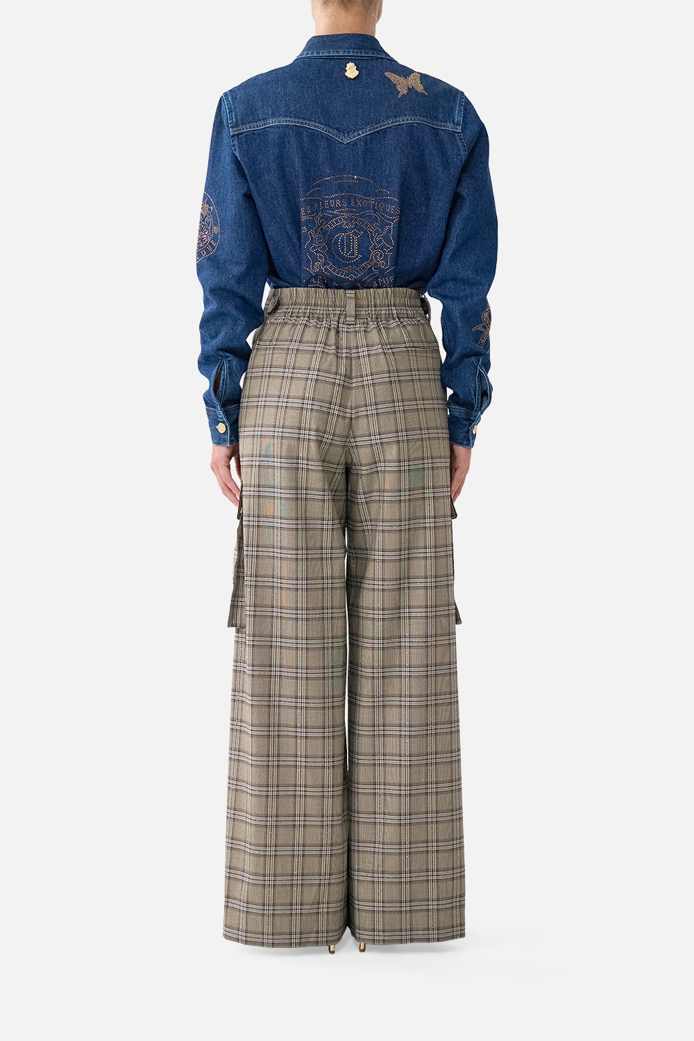 The CAMILLA Sophy Relaxed Shirt Denim in our Denim print.