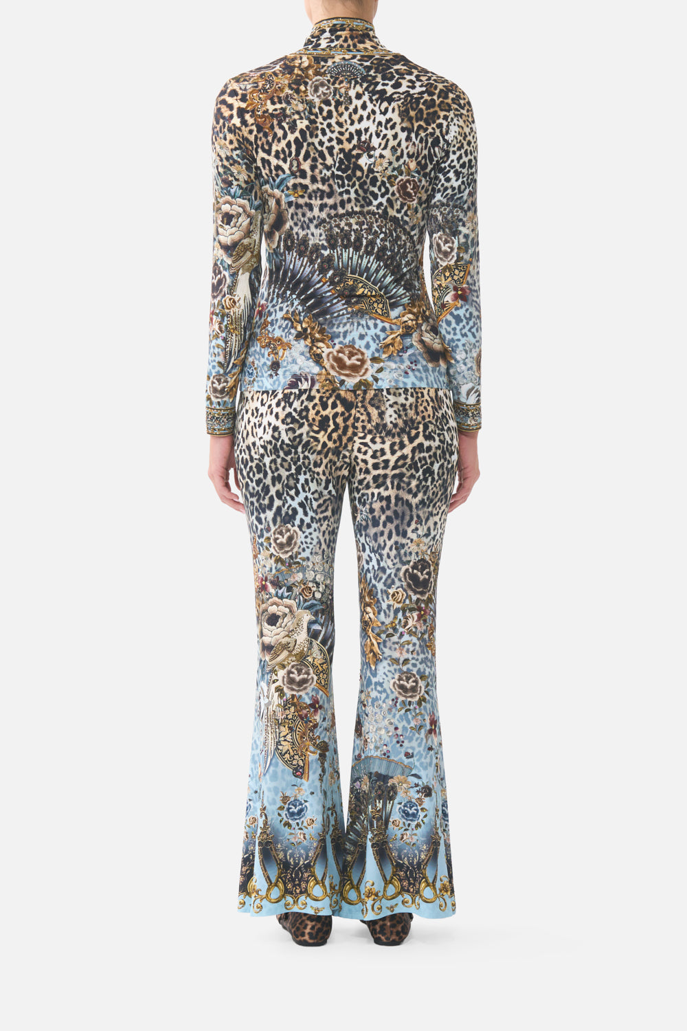 The CAMILLA TRAPEZE TIERED DRESS WITH LINING WILDFLOWER WUNDERLAND in our  print.