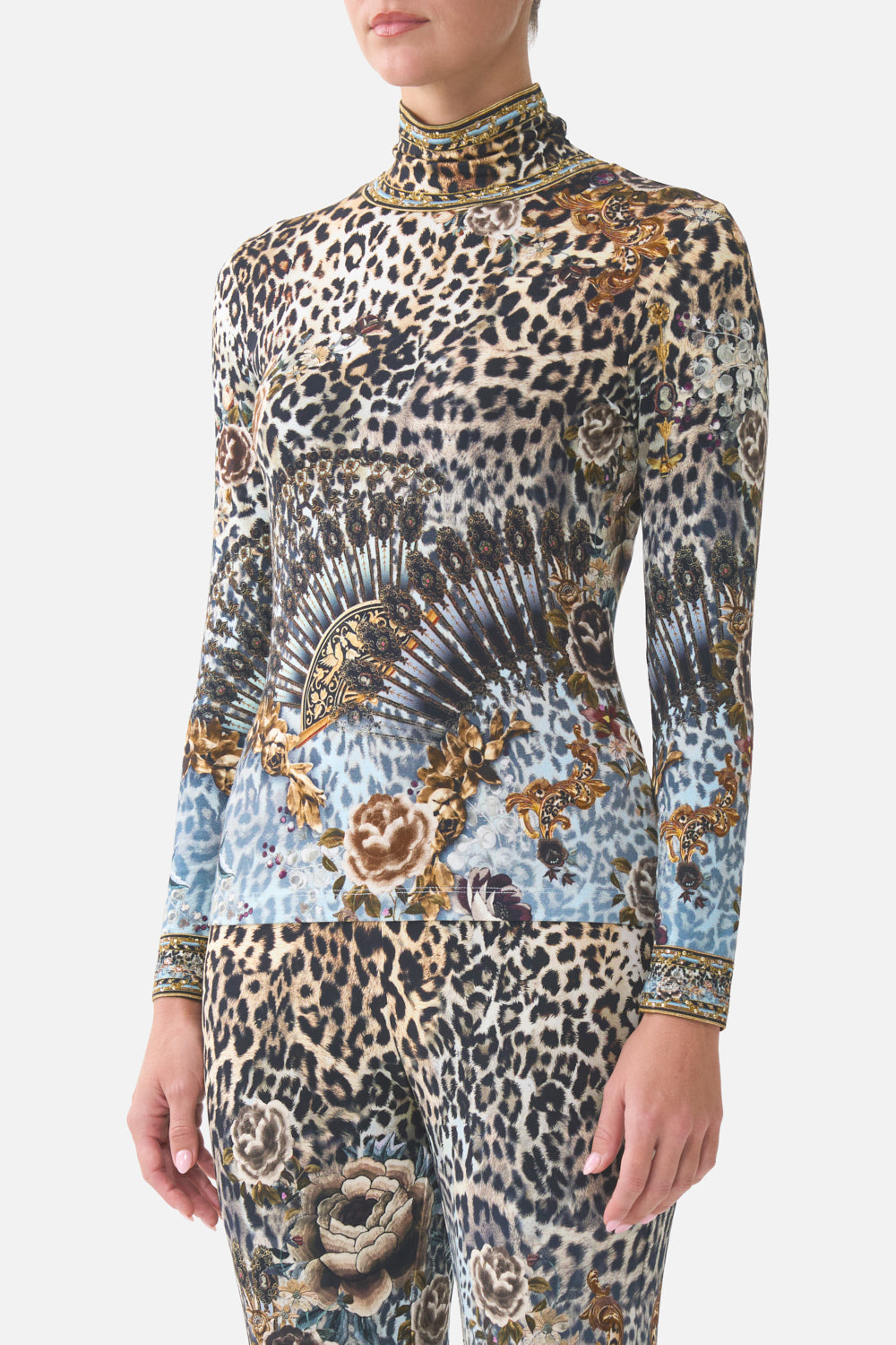 The CAMILLA DEEP COWL PLUNGE DRESS THE SECESSION SESSIONS in our  print.