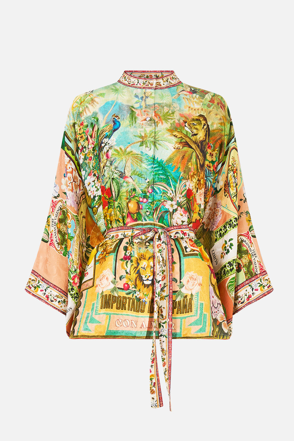 The CAMILLA LONG SLEEVE OVERSIZED SHIRT WITH POCKET WANDERLUST EMPIRE in our  print.
