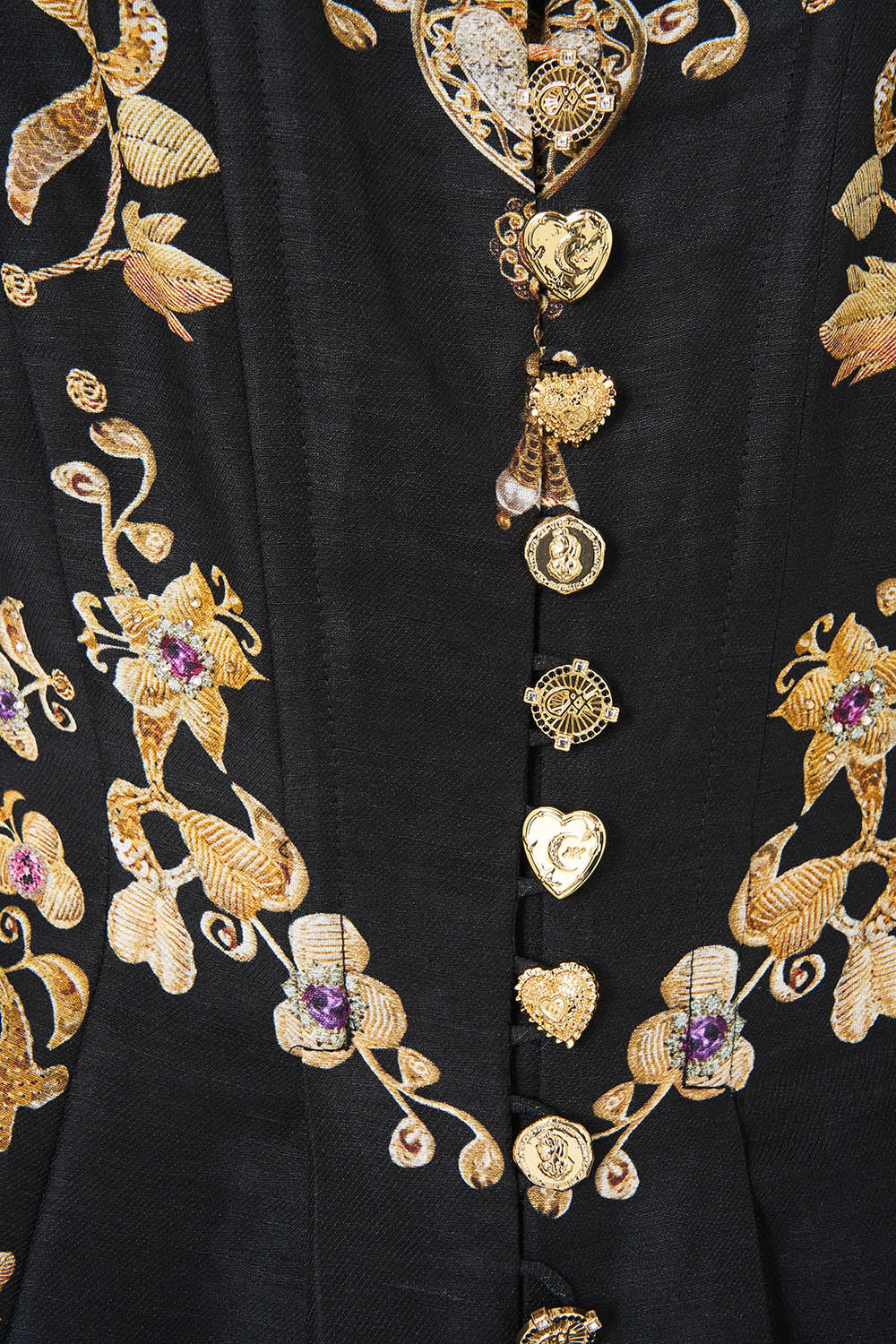 The CAMILLA GILDED REALMS LEOPARD CUFF GOLD in our  print.