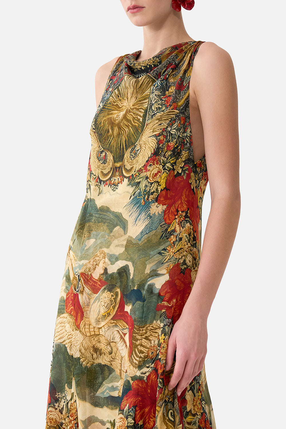 The CAMILLA SLIM FIT ROUND NECK T-SHIRT BUTTERFLY BOHEMIA in our  print.