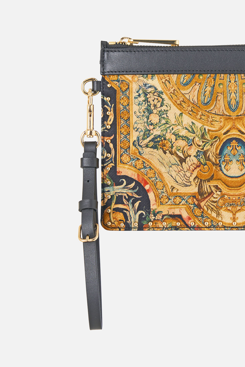 The CAMILLA PRINTED SILK TWILL SQUARE SCARF NIGHT GARDEN in our NIGHT GARDEN print.