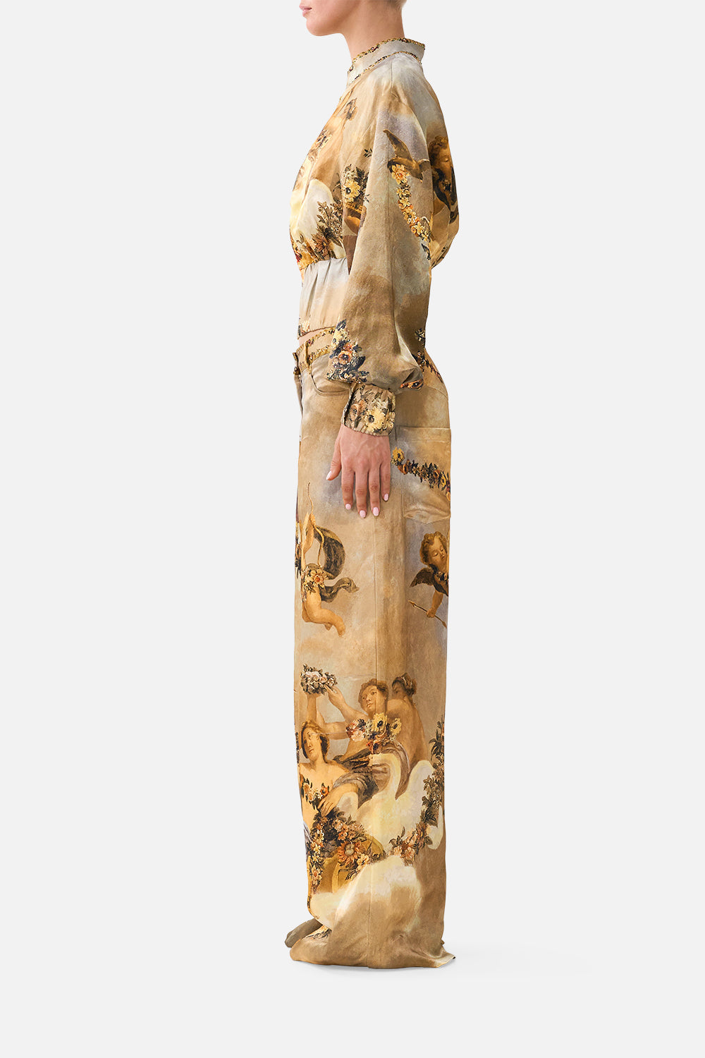 RELAXED TROUSER WITH BACK YOKE QUEEN OF BOHEMIA