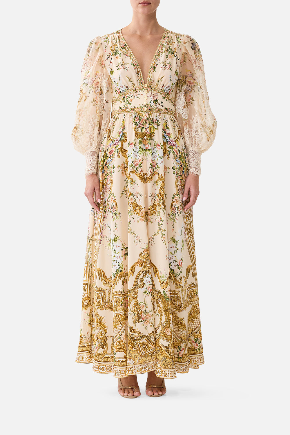 SHAPED WAISTBAND DRESS WITH GATHERED SLEEVES A CERTAIN JE NE SAIS QUOI