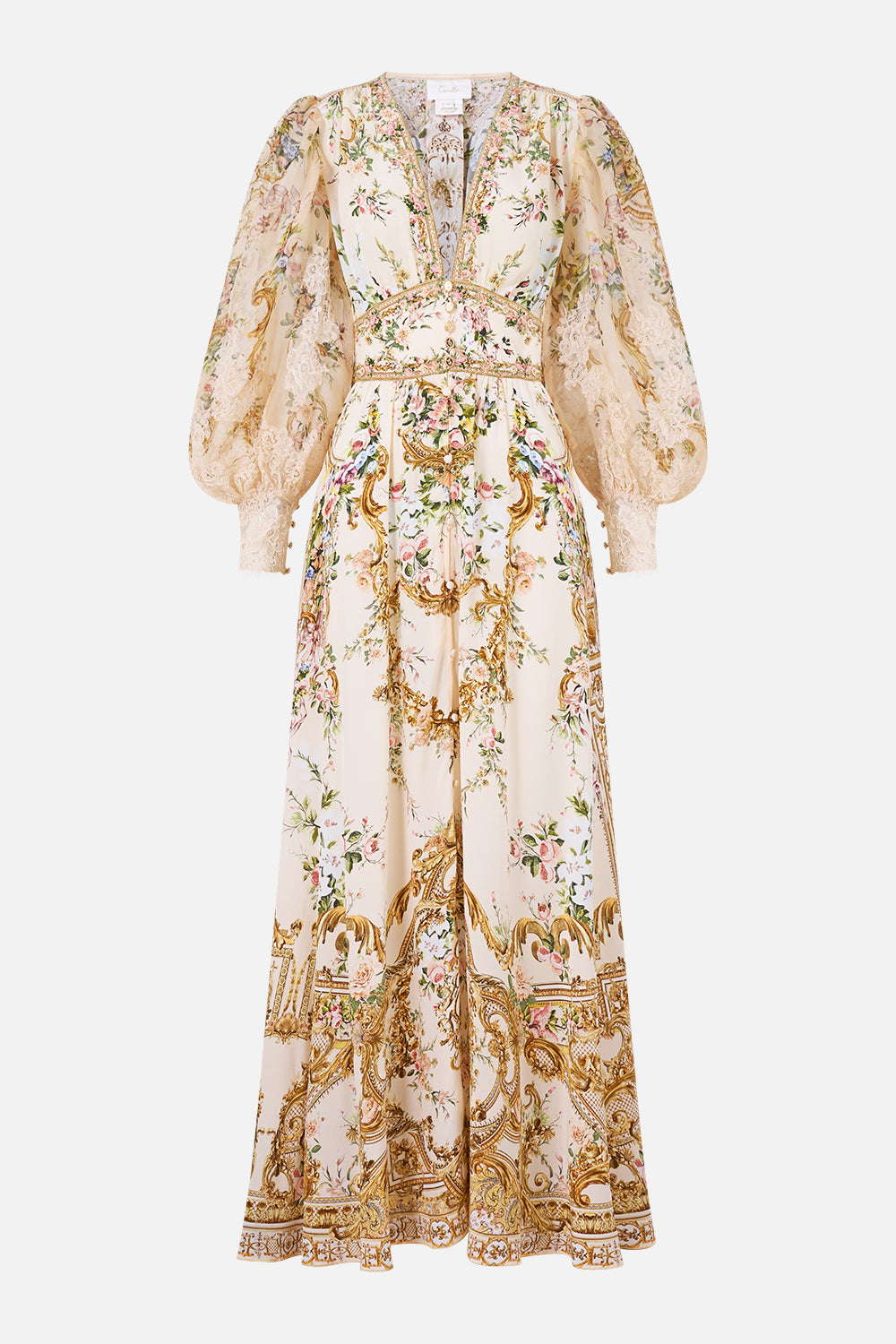 SHAPED WAISTBAND DRESS WITH GATHERED SLEEVES A CERTAIN JE NE SAIS QUOI