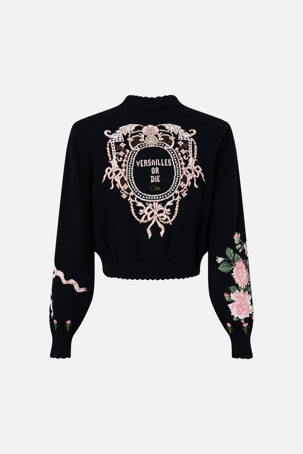 CROPPED KNIT CARDIGAN VERSAILLES OR DIE