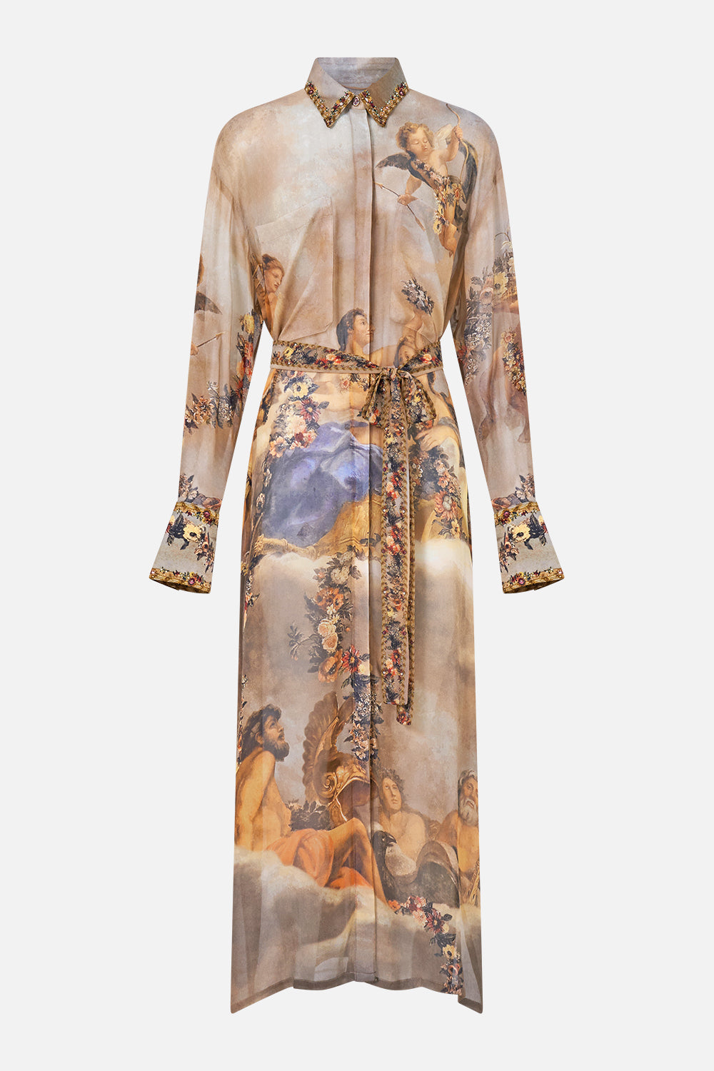 BUTTON FRONT LONG DRESS QUEEN OF BOHEMIA
