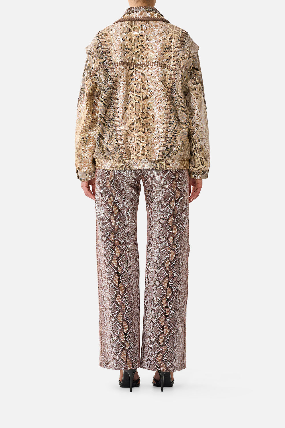 DOUBLE COLLARED OVERSIZED LEATHER JACKET ANIMALIA HEIRLOOMS