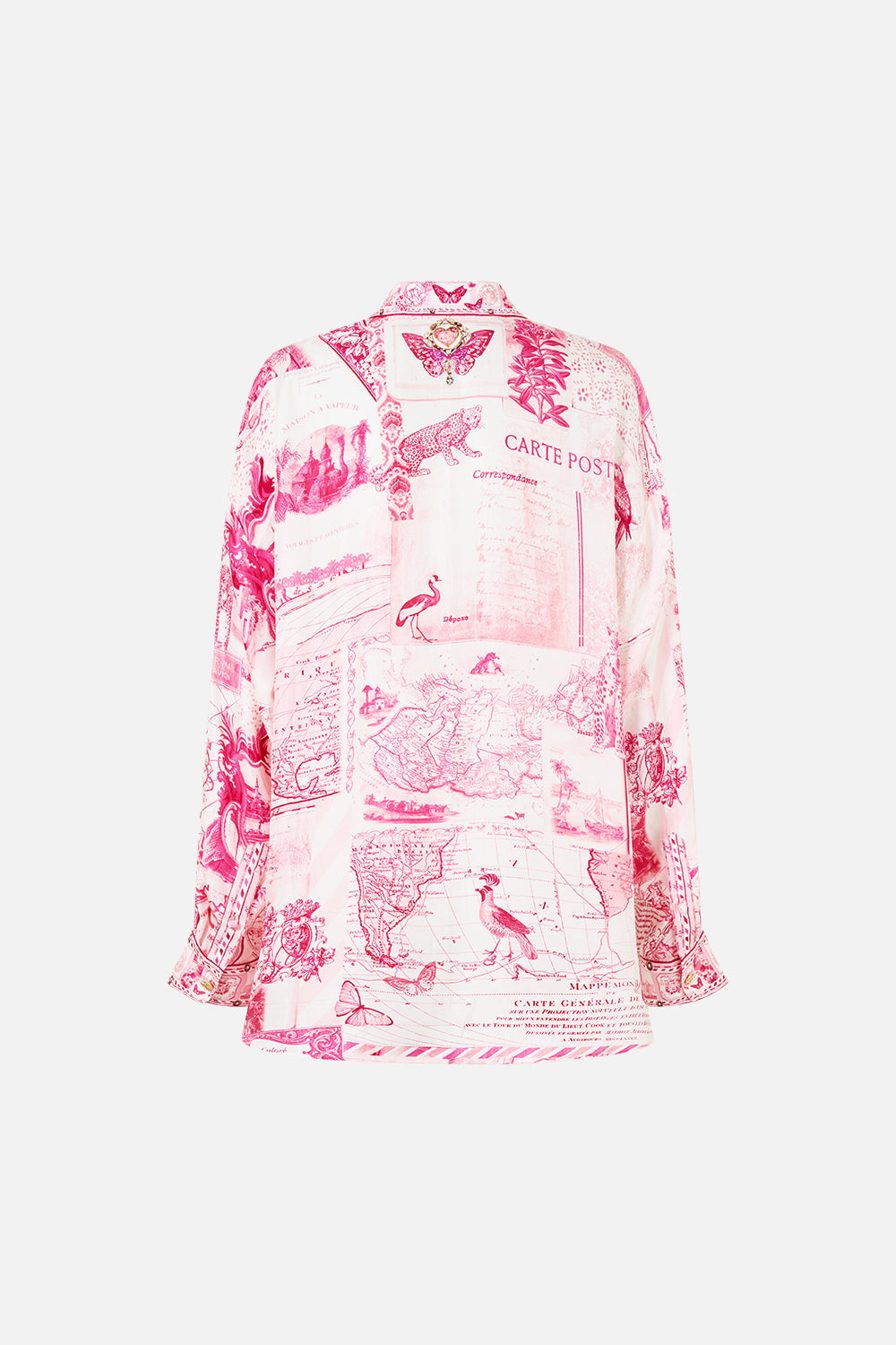 LONG SLEEVE OVERSIZED SHIRT WITH POCKET JOURNAL DE VOYAGE
