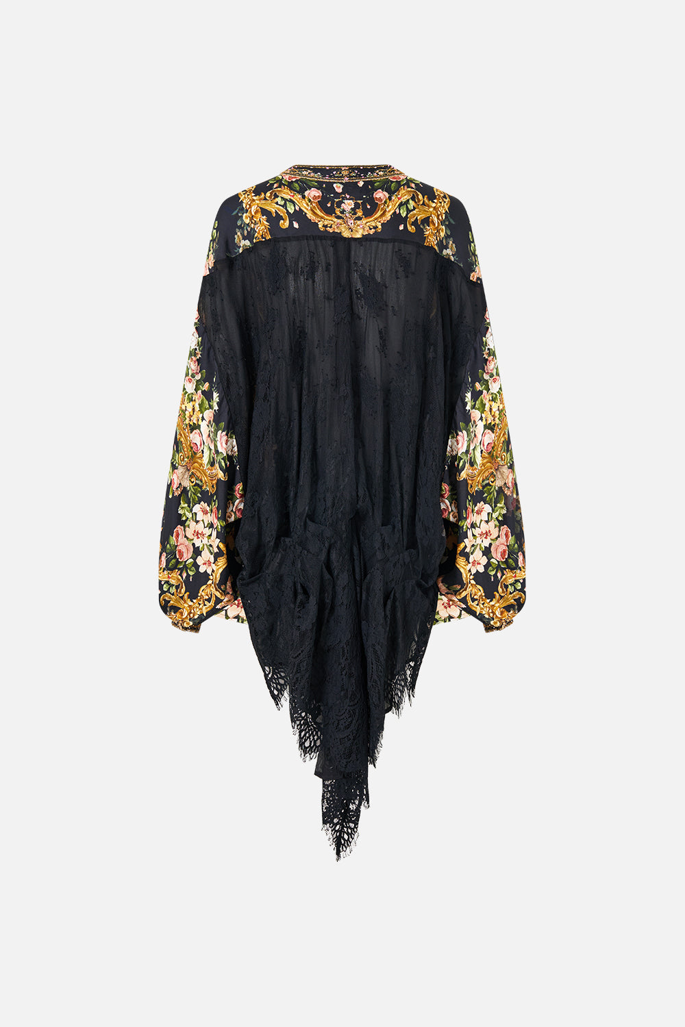BLOUSE WITH LACE DRAPED BACK DETAIL VERSAILLES OR DIE