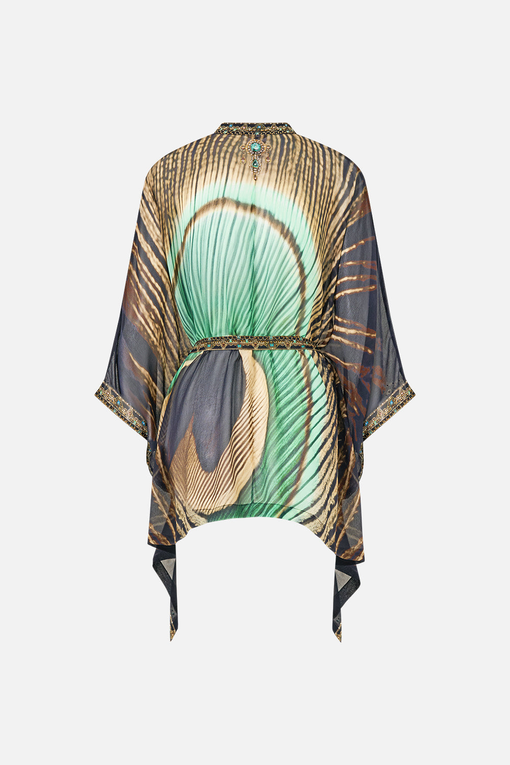 The Button Through Scarf Blouse in print A Wink To The Wild