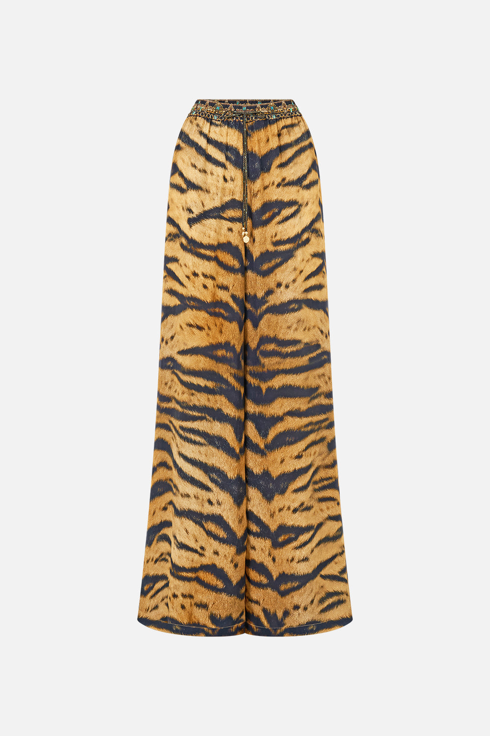 The CAMILLA Lounge Pant in our A Wink to the Wild print, front view.