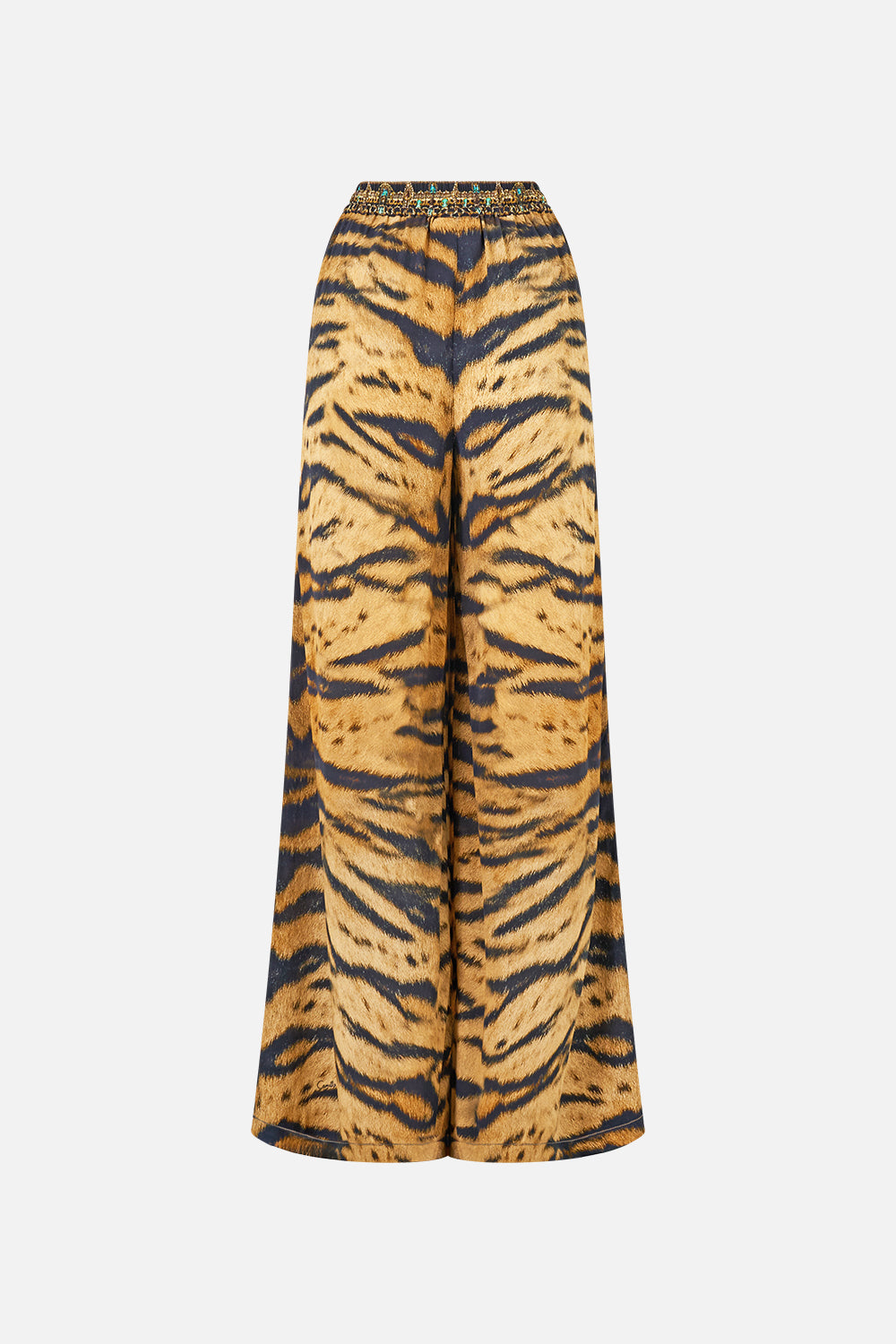The CAMILLA Lounge Pant in our A Wink to the Wild print, back view.