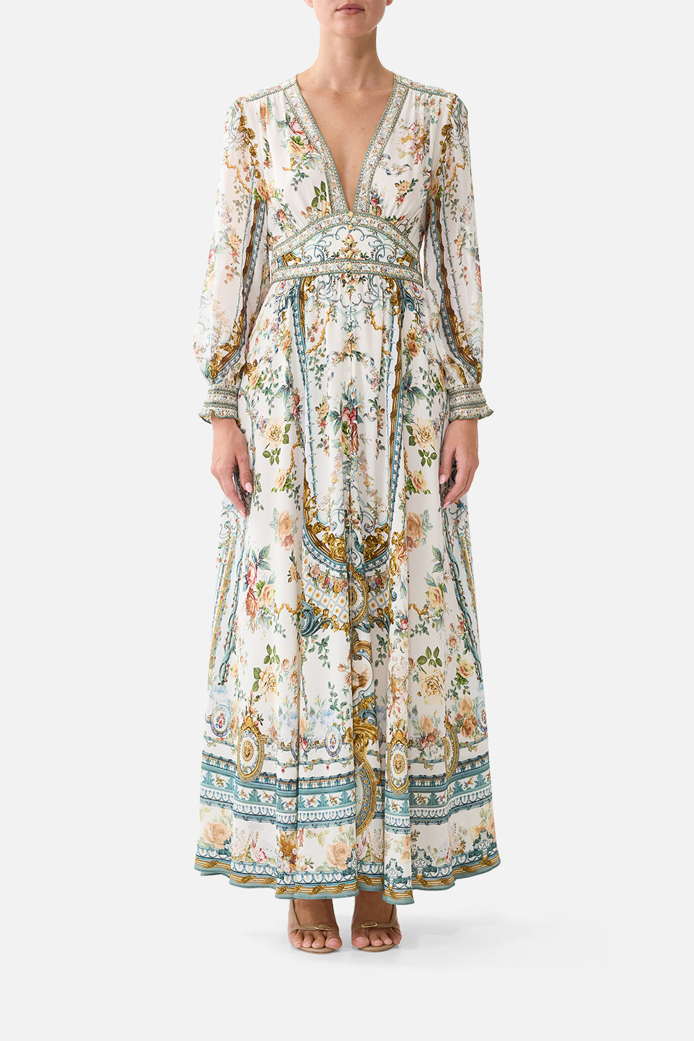 The Ballad Of The Bibliotheque Button Dress With Shaped Waistband