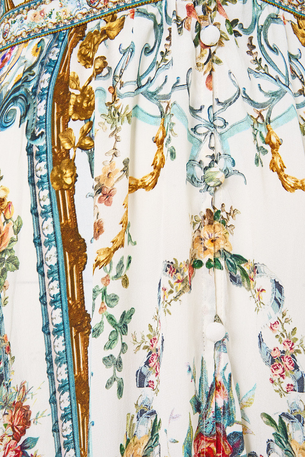 The Ballad Of The Bibliotheque Button Dress With Shaped Waistband