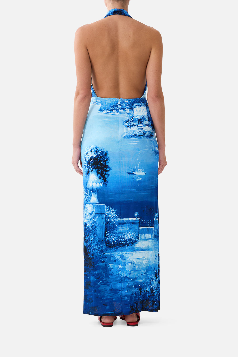 The Sweet Sacre Bleu Deep Cowl Plunge Dress