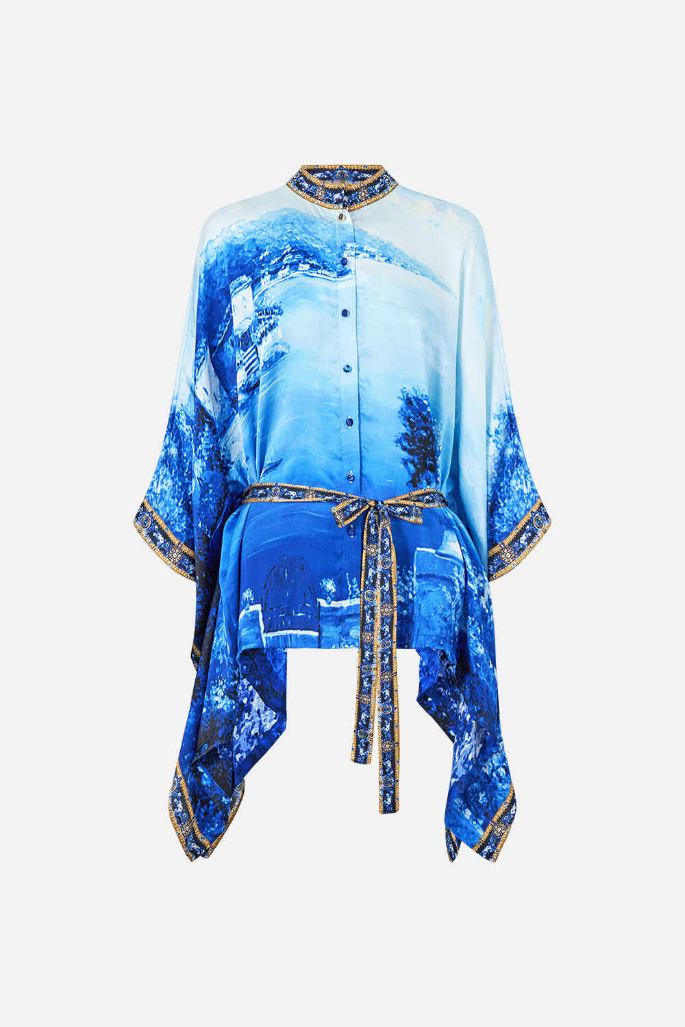 The Sweet Sacre Bleu Button Through Scarf Blouse