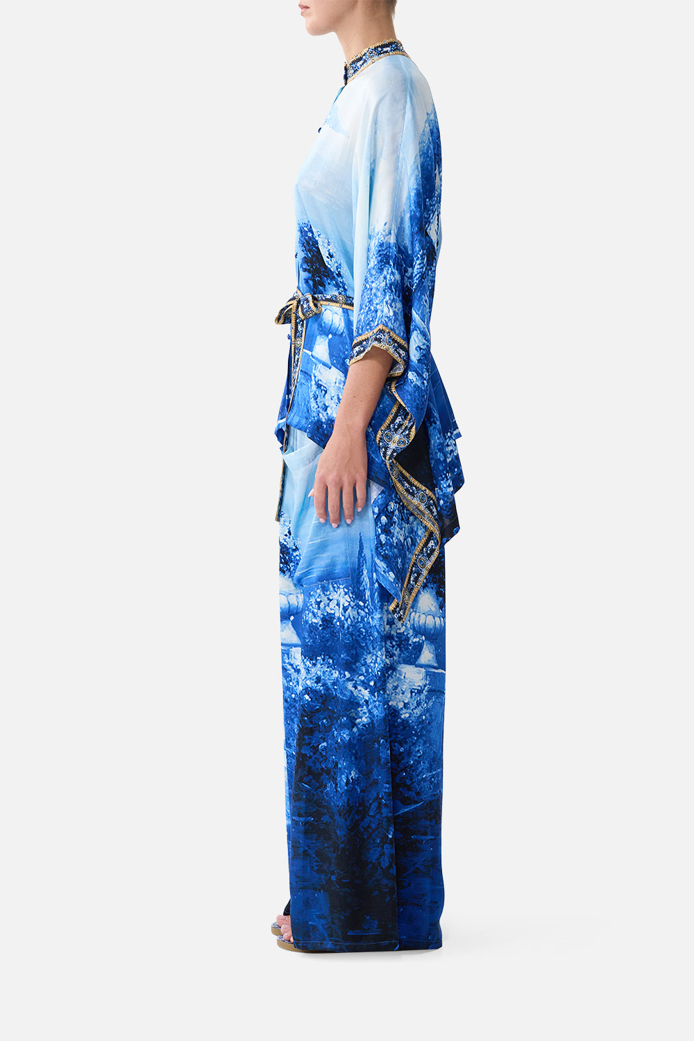 The Sweet Sacre Bleu Button Through Scarf Blouse