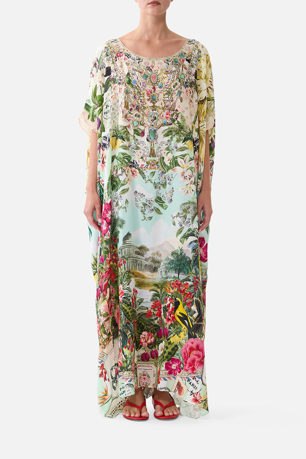 ROUND NECK KAFTAN LA BELLE BOTANIQUE