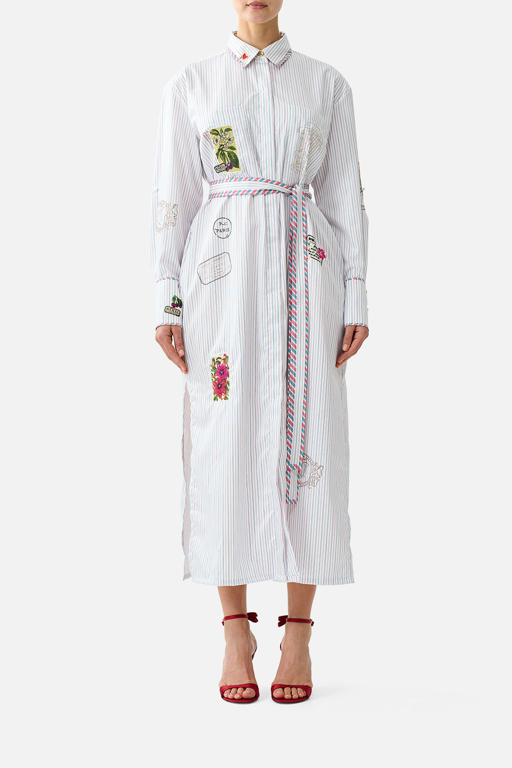 BUTTON FRONT LONG DRESS LA BELLE BOTANIQUE