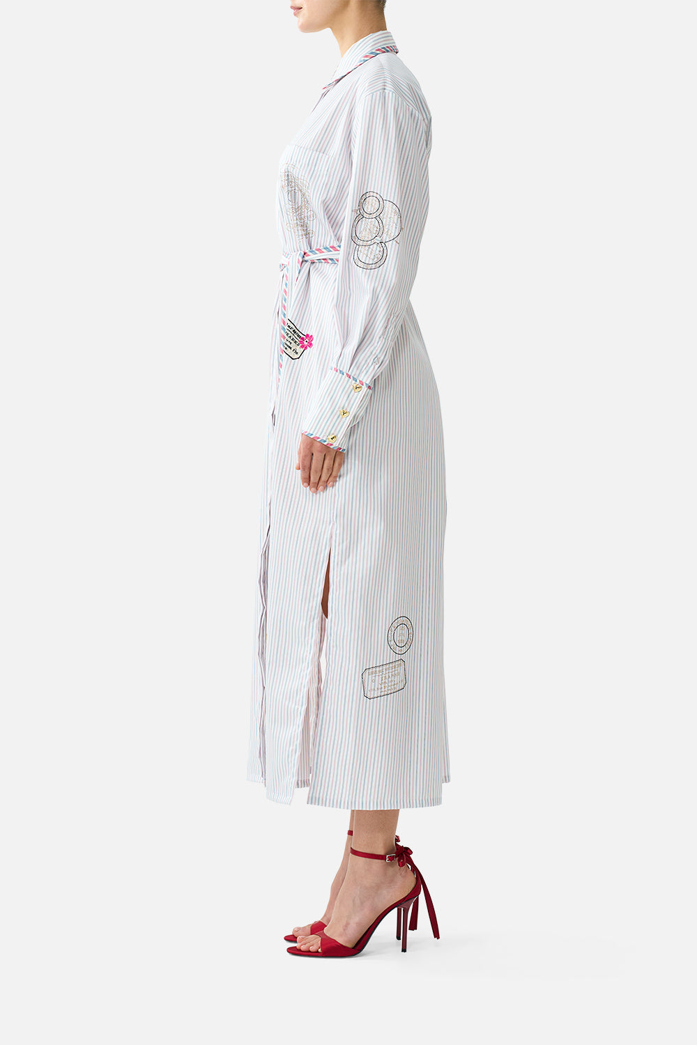 BUTTON FRONT LONG DRESS LA BELLE BOTANIQUE
