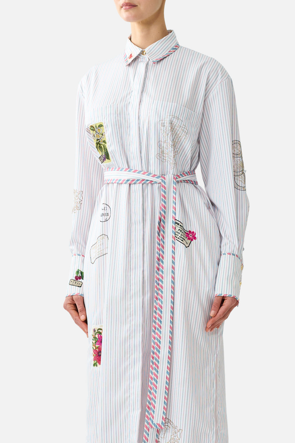 BUTTON FRONT LONG DRESS LA BELLE BOTANIQUE
