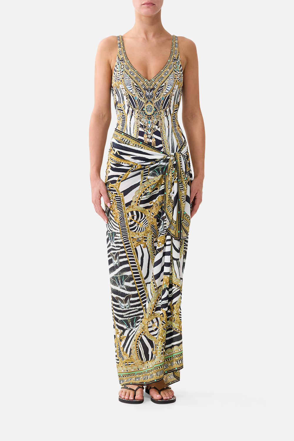 The Multi Wear Long Sarong in print Zig Zag Zoo