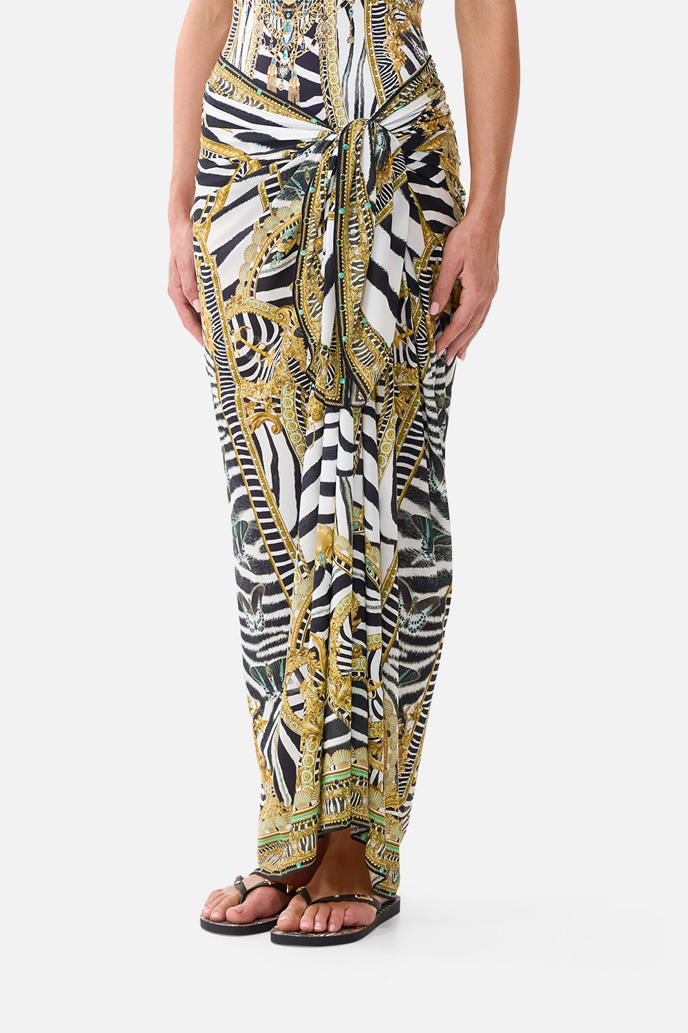 The Multi Wear Long Sarong in print Zig Zag Zoo