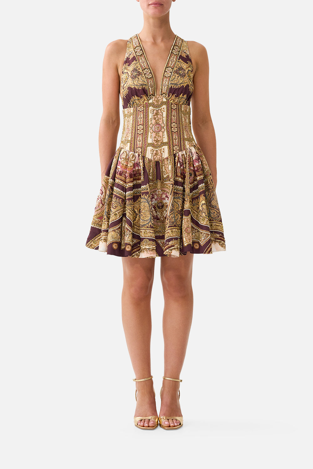 CORSET WAIST MINI DRESS QUEEN OF BOHEMIA