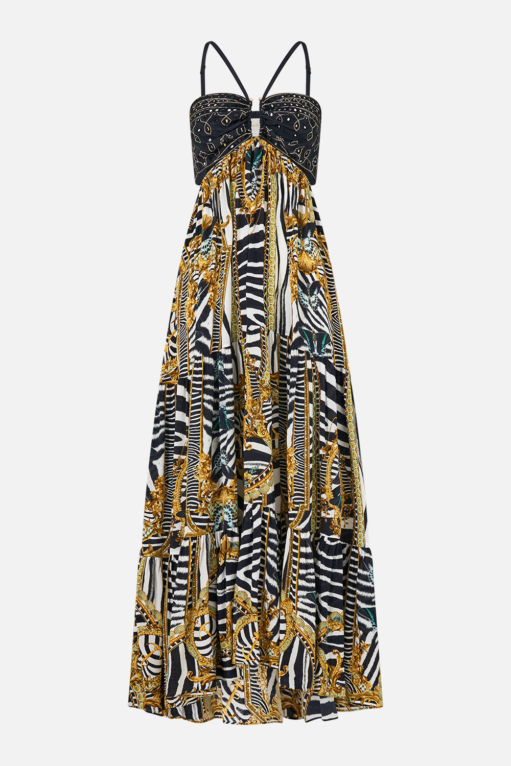 The Gathered Cut Out Dress in print Zig Zag Zoo