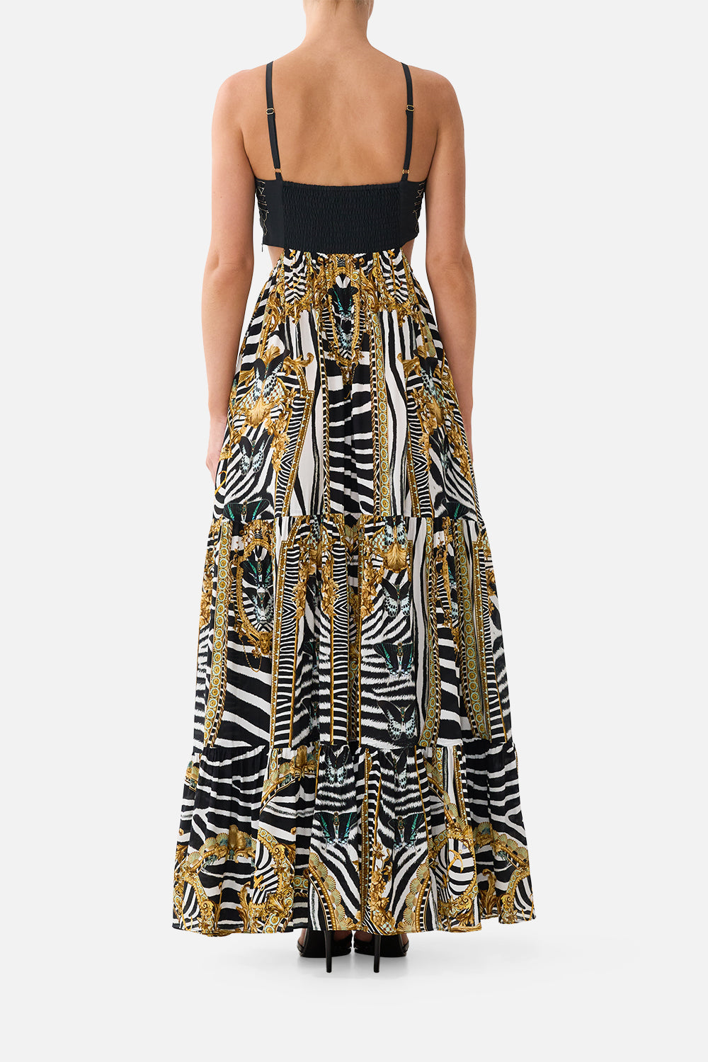 The Gathered Cut Out Dress in print Zig Zag Zoo