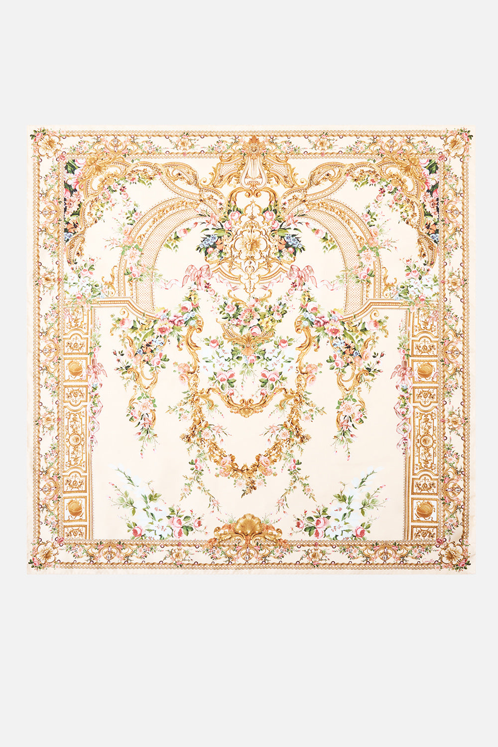 The CAMILLA Printed Silk Twill Square Scarf in Print A Certain Je Ne Sais Quoi