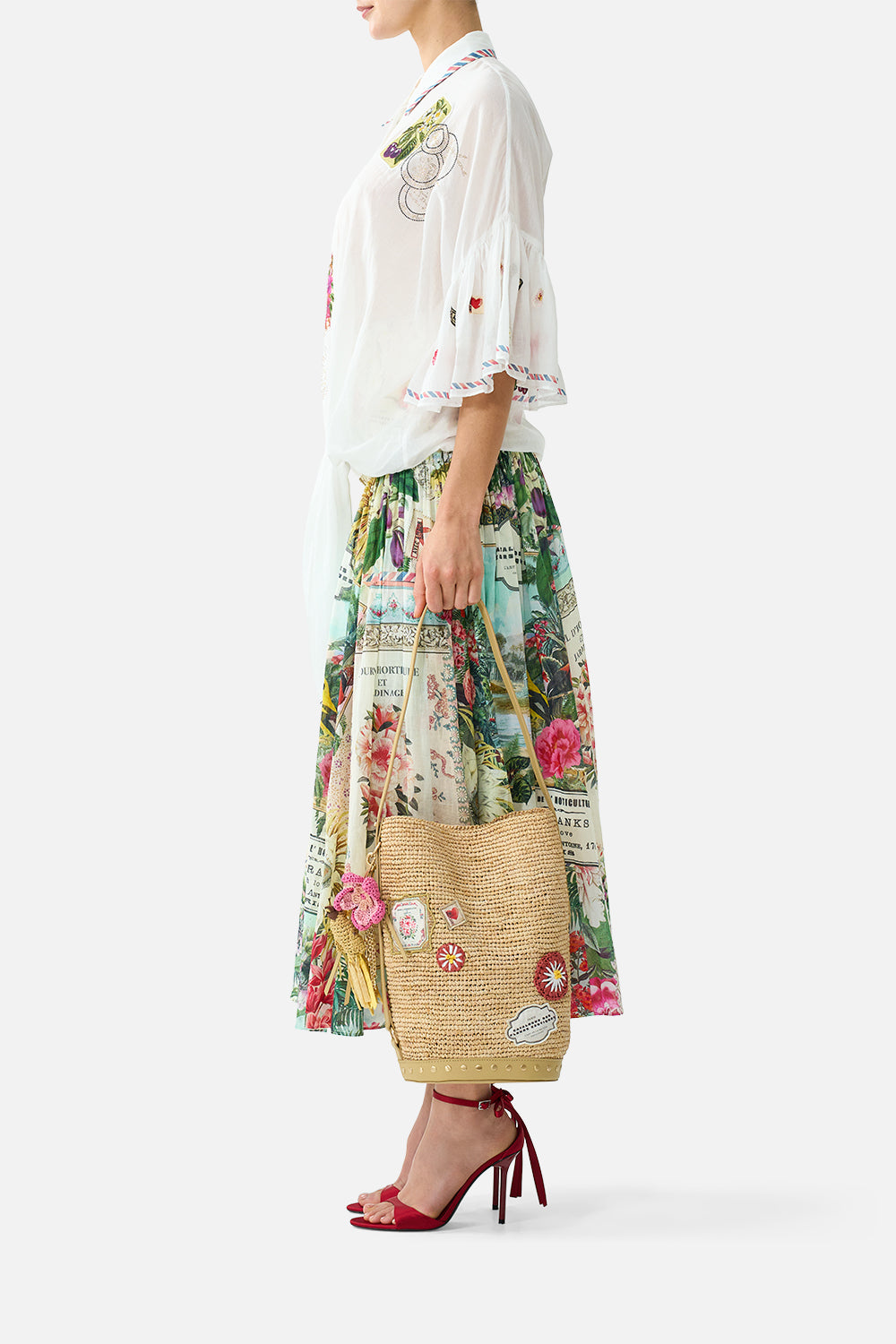 RAFFIA HOBO SHOULDER BAG LA BELLE BOTANIQUE