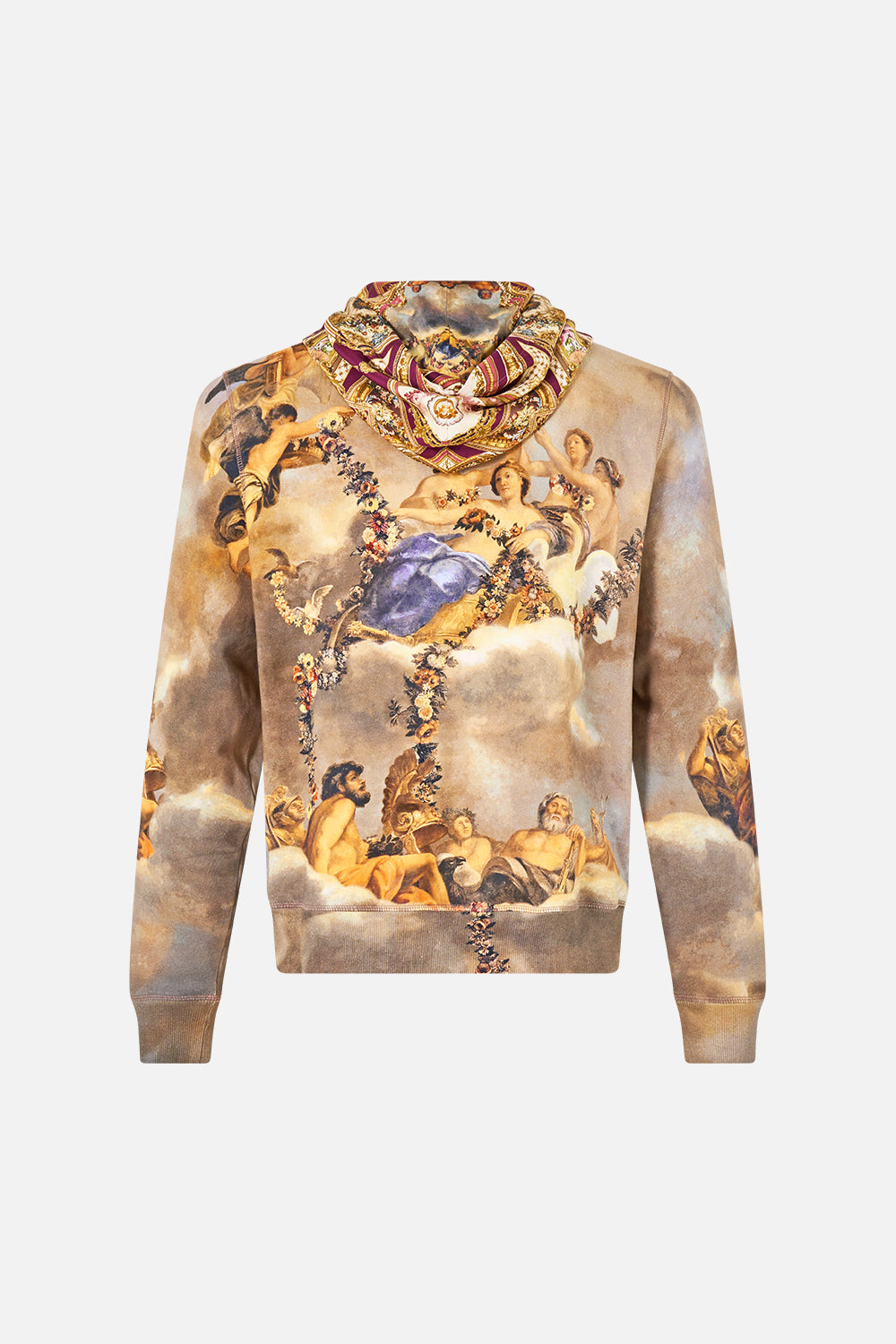 CONTRAST HOODED SWEATSHIRT QUEEN OF BOHEMIA