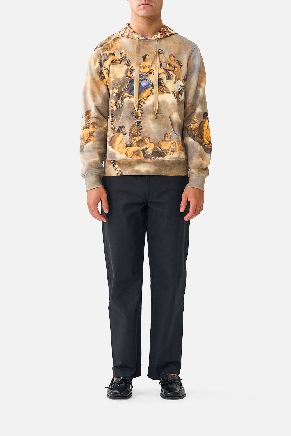 CONTRAST HOODED SWEATSHIRT QUEEN OF BOHEMIA
