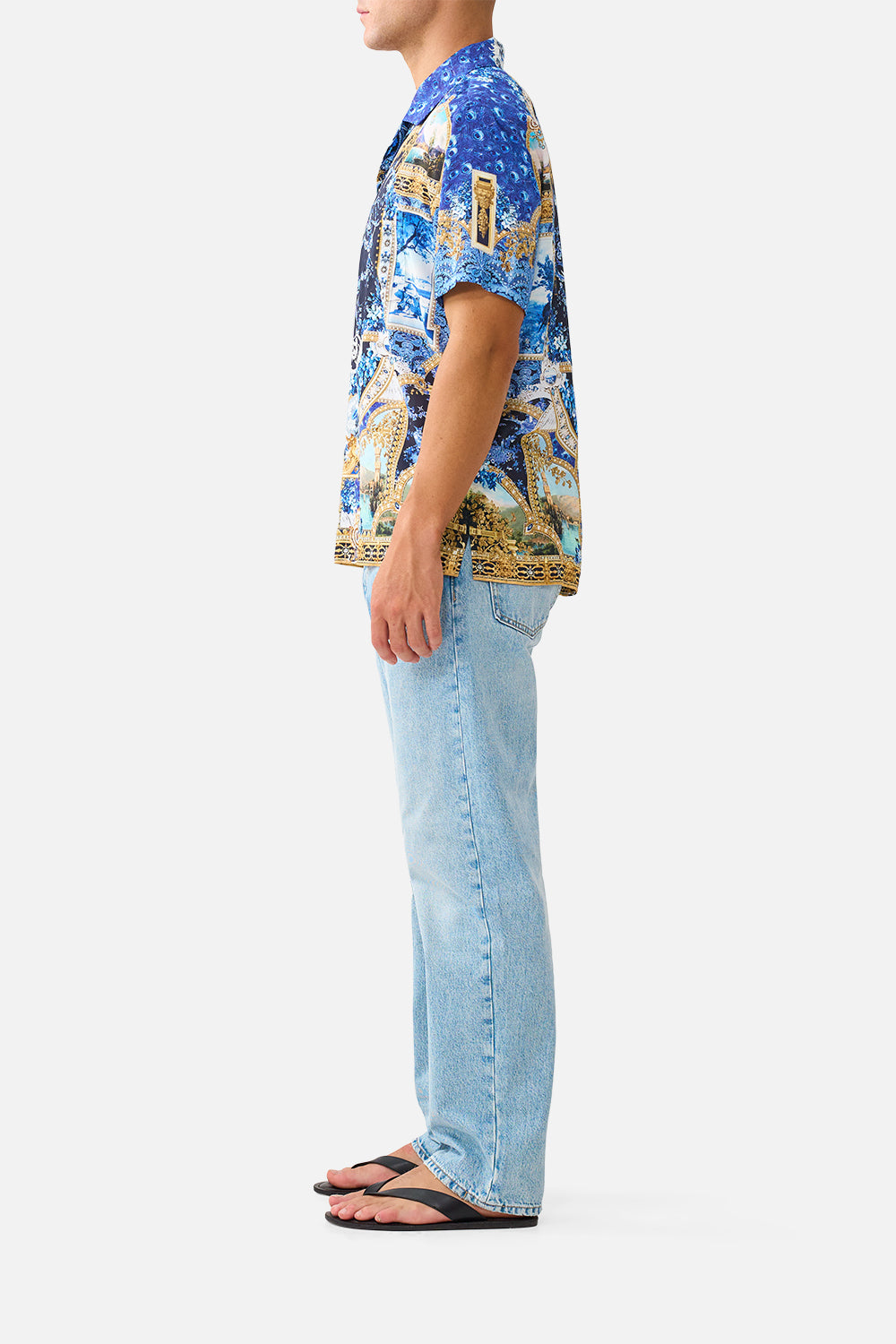 The Sweet Sacre Bleu Short Sleeve Camp Collared Shirt