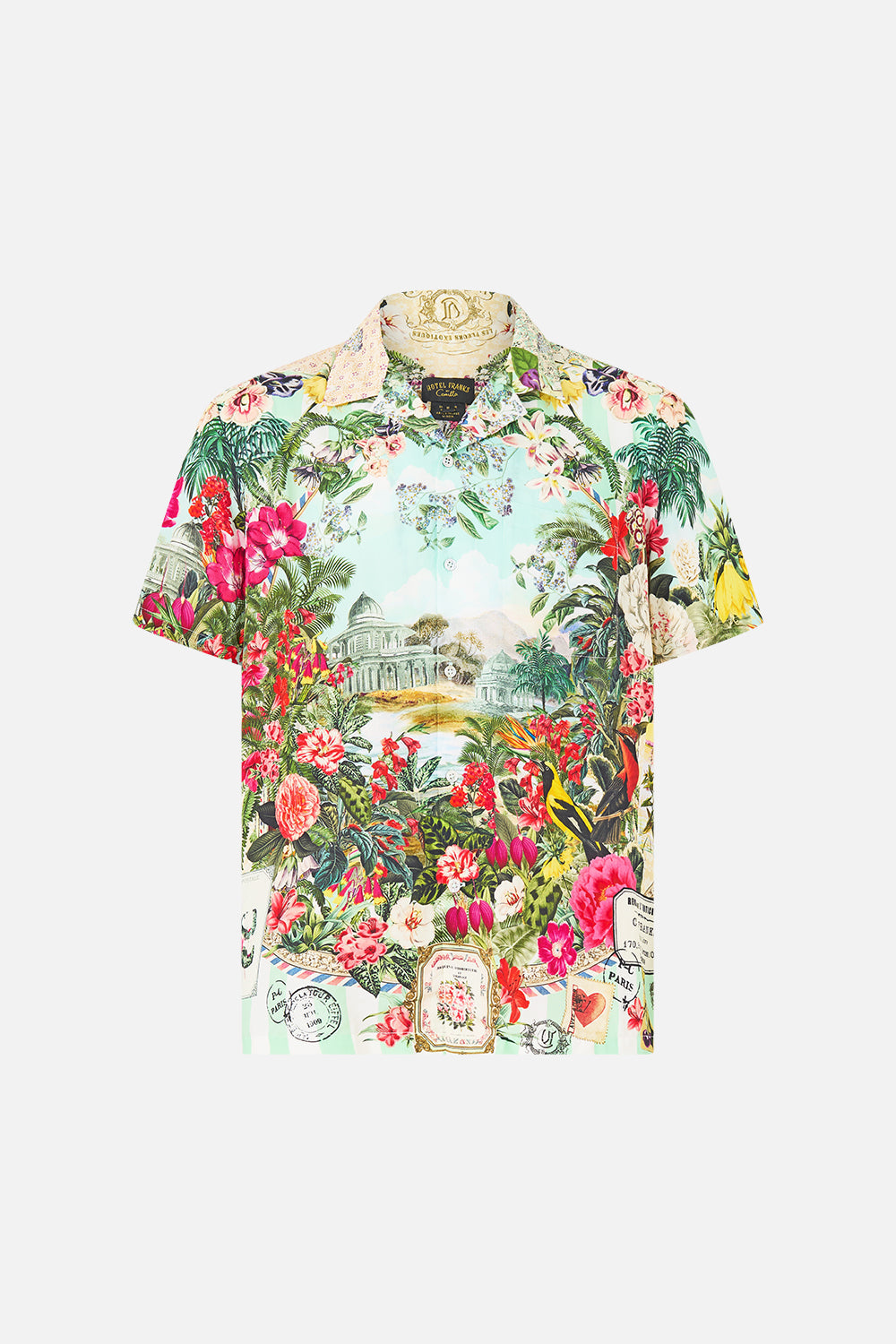 SHORT SLEEVE CAMP COLLARED SHIRT LA BELLE BOTANIQUE